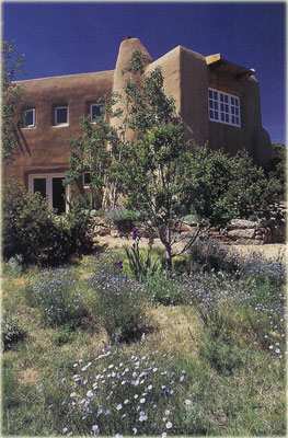 Two story adobe Residence in Sante Fe, New Mexico