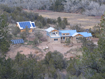 ecological solar rammed earth residence